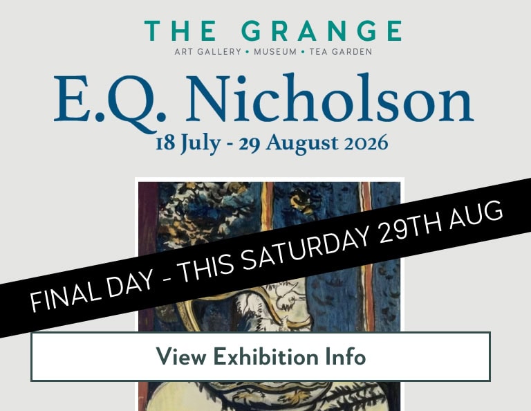E.Q. Nicholson Exhibition Banner - at The Grange, Rottingdean, Brighton - Final day This Saturday 29th August