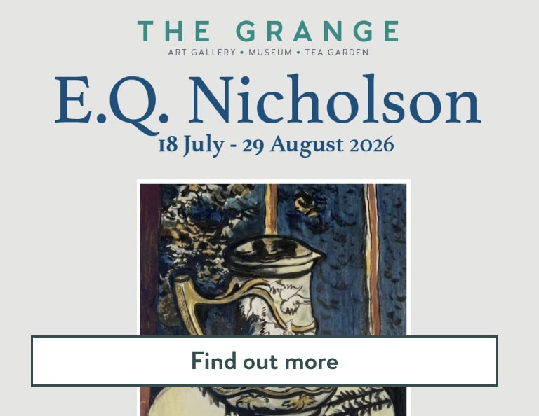 E.Q. Nicholson Exhibition Banner - at The Grange, Rottingdean, Brighton
