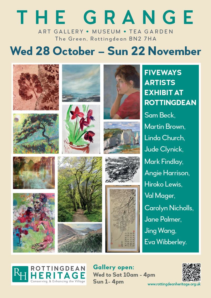 Fiveways Artists Exhibit at Rottingdean poster