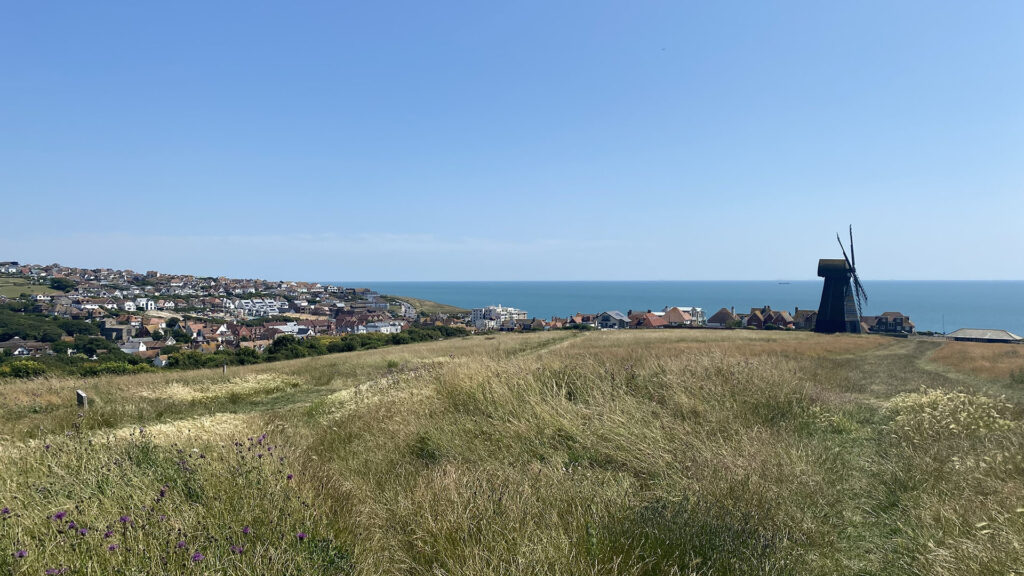 Sunny day, overlooking Rottingdean Windmill