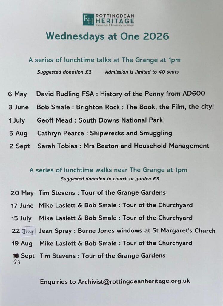 Wednesdays at One - A series of short lunchtime talks at 1pm 2026
